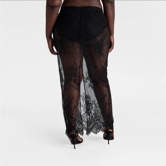 NWT KBB by KAHLANA 'The Illusion Lace Midi Skirt' - Black 2X - Picture 2 of 4